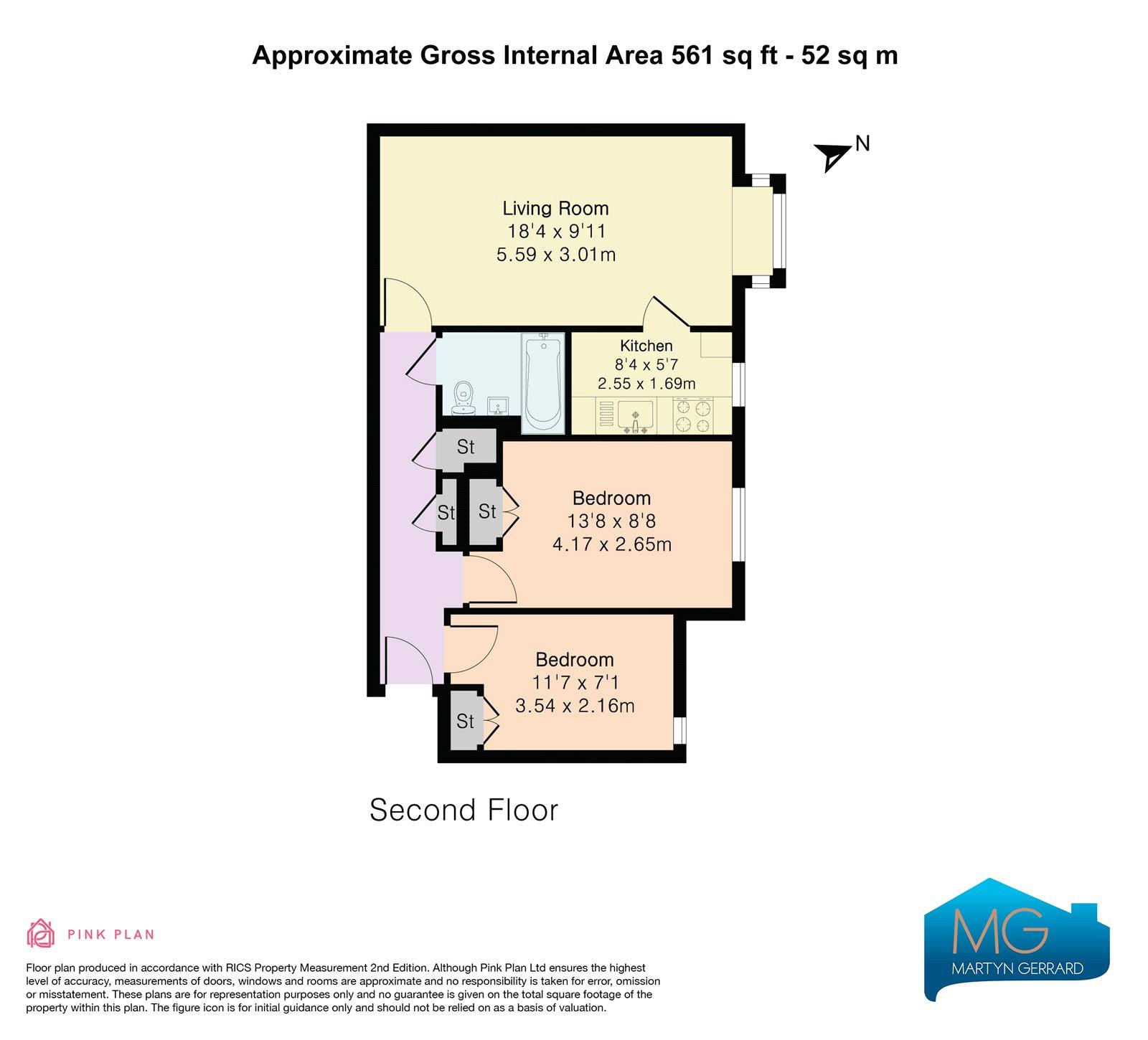 2 bedroom Apartment to rent - Martyn Gerrard