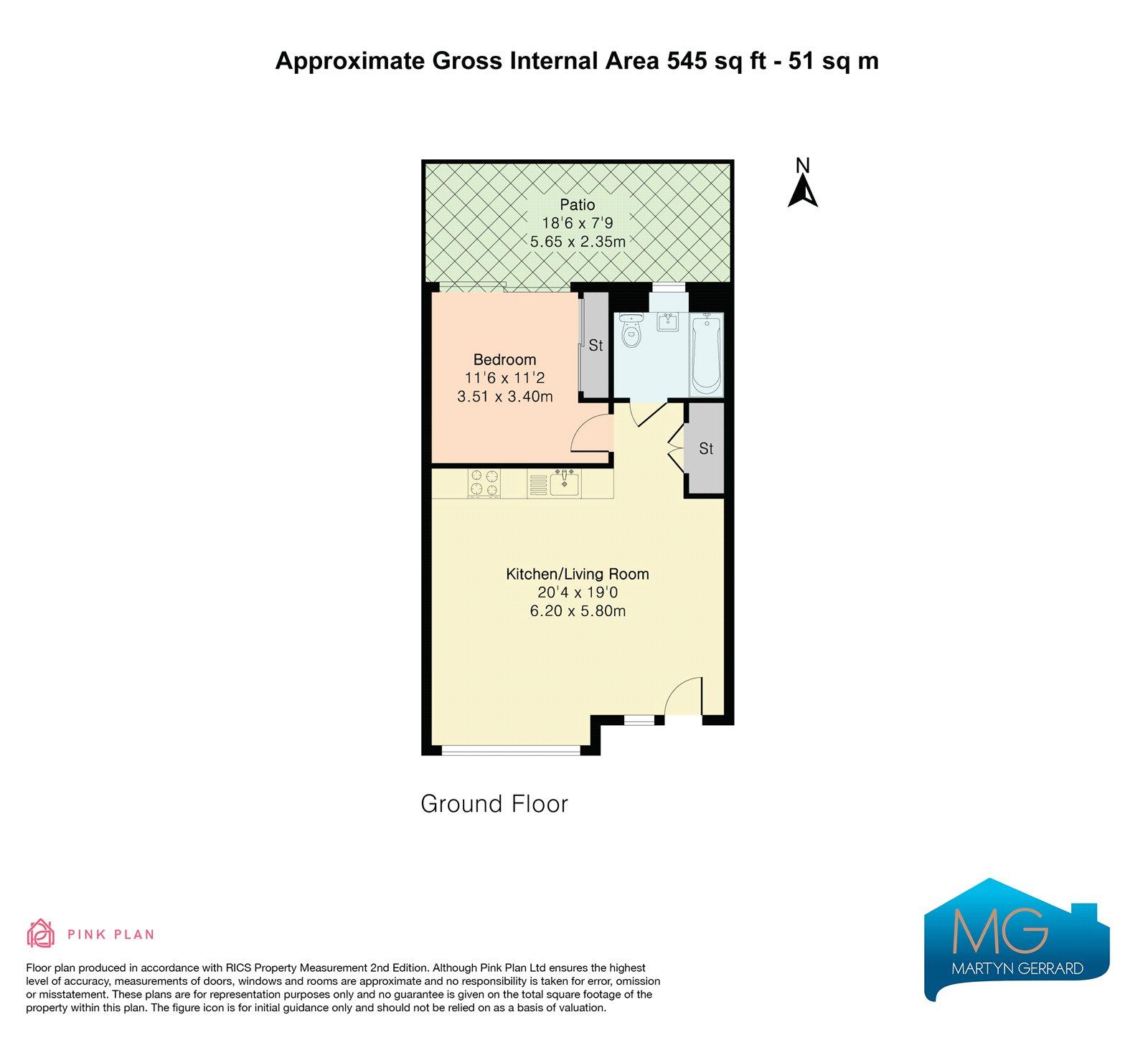 1 bedroom Ground Floor Flat to rent - Martyn Gerrard
