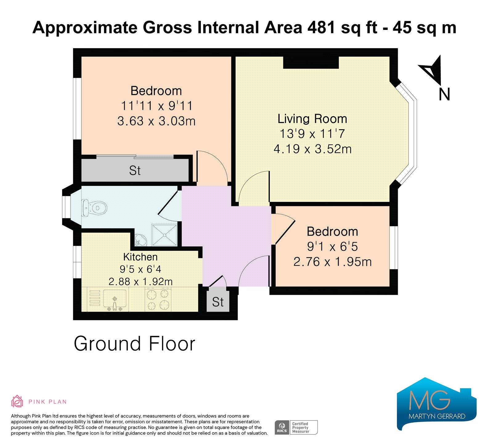 2 bedroom Ground Floor Flat to rent - Martyn Gerrard