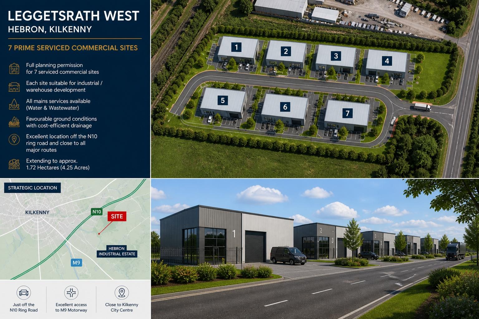 7 X Prime Serviced Commercial Sites Leggettsrath West, Hebron Industrial Estate, Kilkenny - DNG Estate Agents