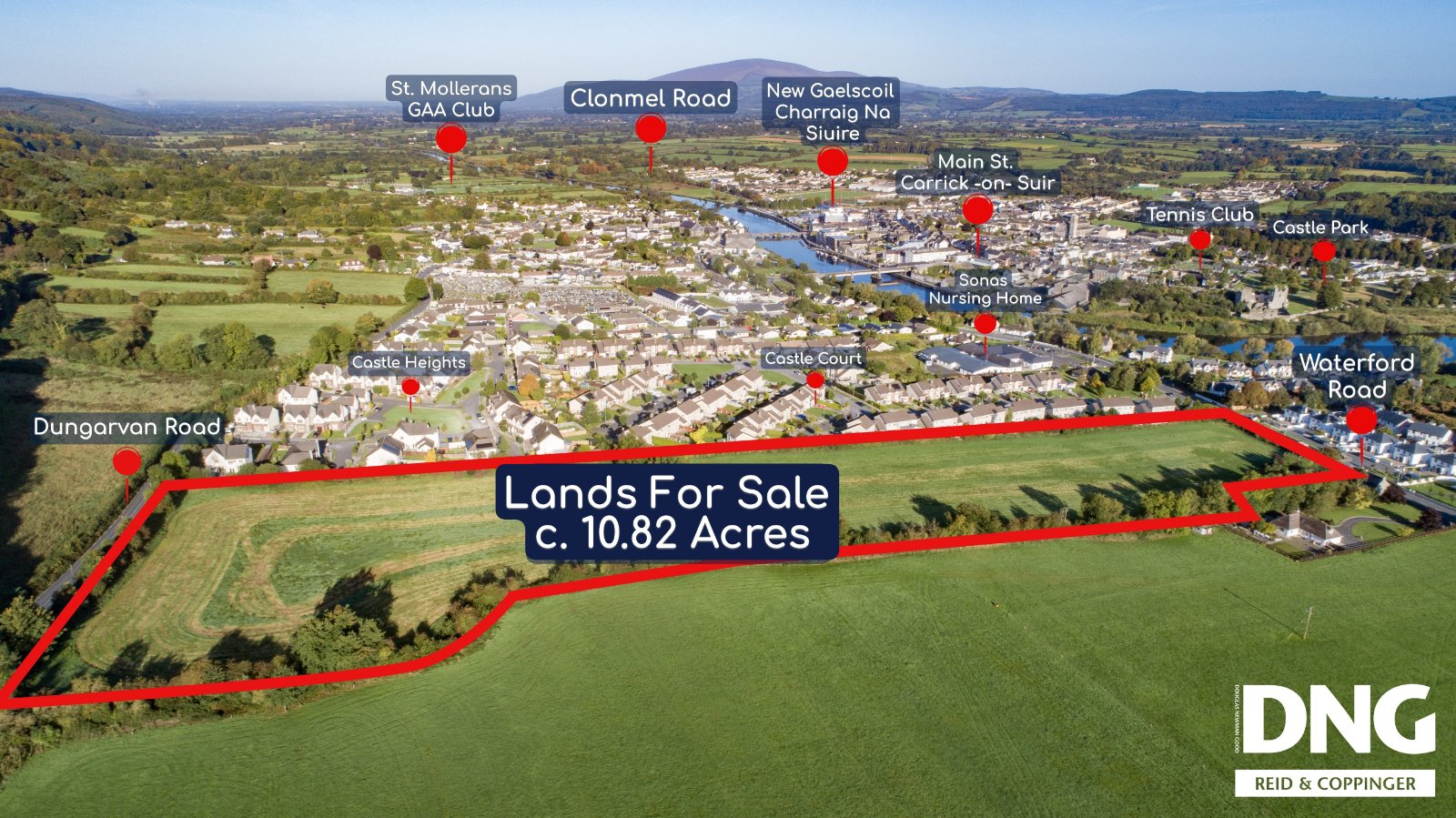 For Sale C.10.82 Acres, Carrickbeg, Carrick On Suir, Co. Tipperary, E32N286 - DNG Estate Agents