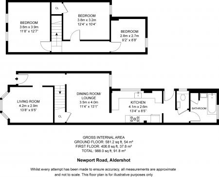 3 bedroom Terraced House for sale in Newport road, Aldershot