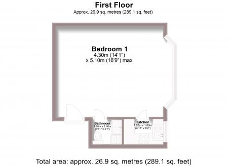 1 bedroom Studio flat to let in Cromwell Road, Brighton, BN3
