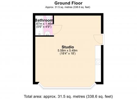 0 bedroom Studio flat to let in Cambridge Road, Hove, BN3