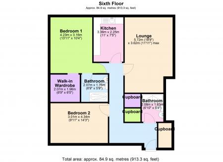 2 bedroom Flat to let in Russell Square, City Centre, Brighton, BN1