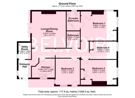 4 bedroom Apartment to let in Clarence Road, Pittville, Cheltenham, GL52