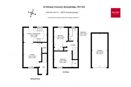 2 bedroom Semi-detached house for sale in Alloway Crescent, Bonnybridge, FK4