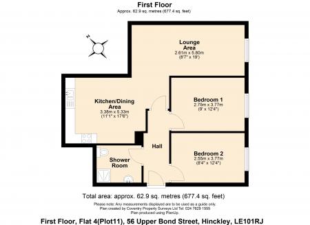 2 bedroom Flat to let in Essentia House, Upper Bond Street, Hinckley