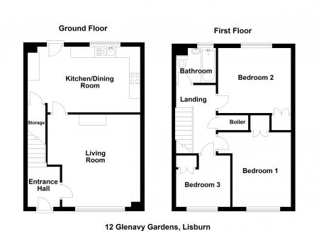 3 bedroom Terraced House for sale in Glenavy Gardens, Lisburn, BT28