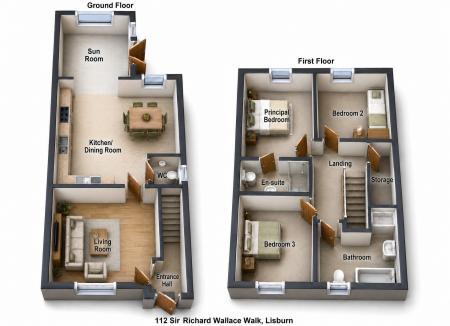 3 bedroom Town house for sale in Sir Richard Wallace Walk, Lisburn, BT28