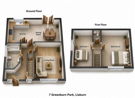 2 bedroom Semi-detached house for sale in Greenburn Park, Lambeg, BT27