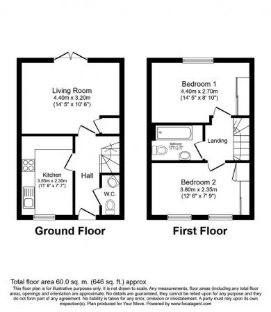 2 bedroom Terraced House to let in Lawson Close, Byker, Newcastle Upon Tyne, NE6