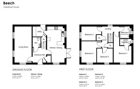 4 bedroom Detached house for sale in Harrier Way, Market Deeping, PE6