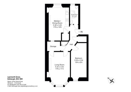 1 bedroom Flat to let in Learmonth Grove, Comely Bank, Edinburgh, EH4