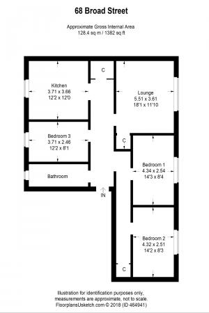 3 bedroom Flat for sale in Broad Street, Denny, FK6