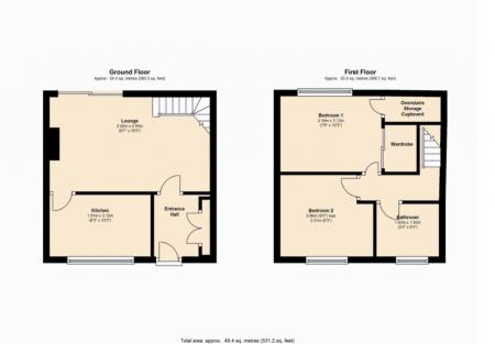 2 bedroom Terraced House to let in Mallard Close, Northampton, NN4