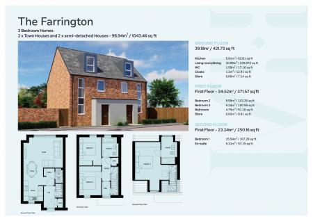 3 bedroom Semi-detached house to let in The Farrington - Frank Cliffe Way, Middlewich, CW10