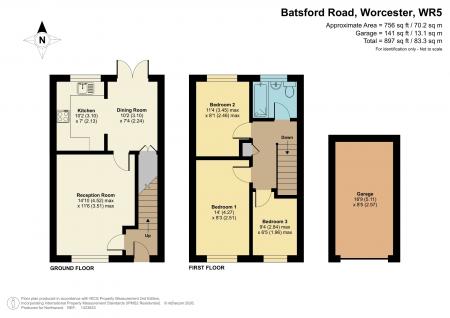 3 bedroom Semi-detached house for sale in ,,Batsford Road, St Peters, Worcester, WR5