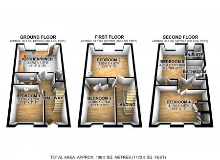 5 bedroom Terraced House to let in The Runway, Hatfield, AL10