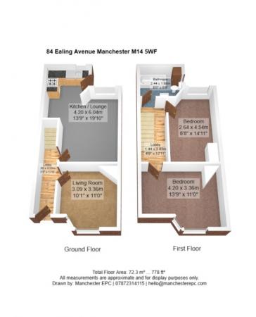 3 bedroom Terraced House to let in Ealing Avenue, Rusholme, Manchester, M14