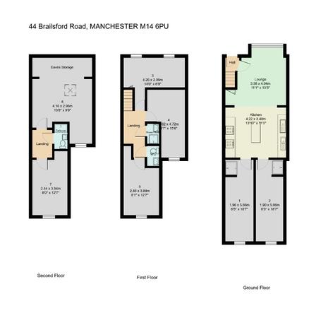 7 bedroom Terraced House to let in Brailsford Road, Fallowfield, Manchester, M14