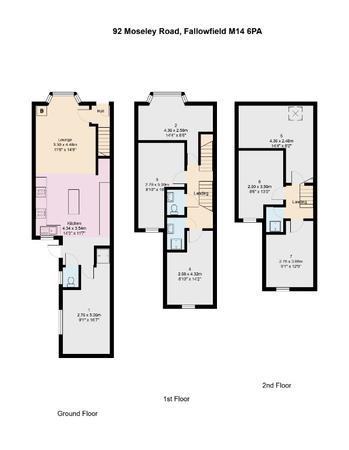 7 bedroom Terraced House to let in Moseley Road, Fallowfield, Manchester, M14