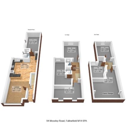 7 bedroom Terraced House to let in Moseley Road, Fallowfield, Manchester, M14