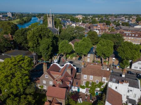 Aerial shot upstream