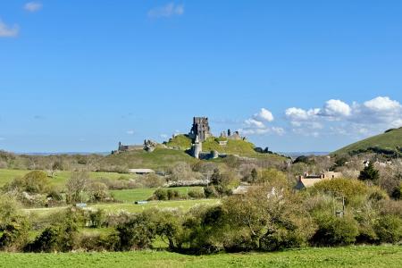 View of Corfe Castle