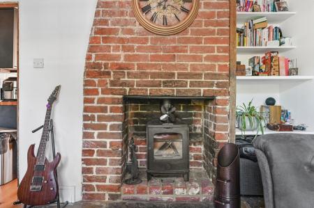 Fireplace With Inset Wood Burning Stove