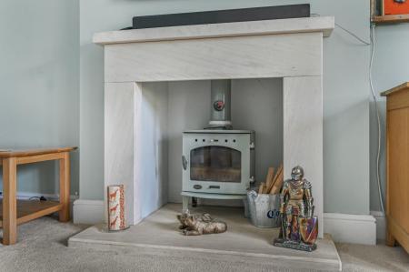 Feature Fireplace With Wood Burning Stove