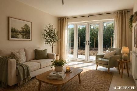 Sitting Room with Patio Doors (AI staged)