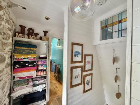 Landing with Stained Glass