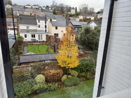 View over communal gardens