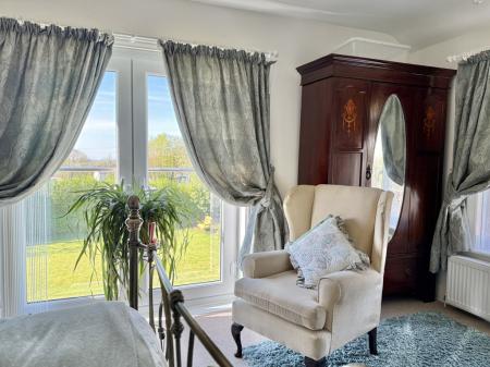 Juliet balcony overlooking garden