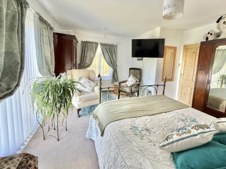 Spacious master with Juliet balcony