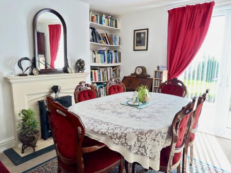 Separate Dining Room with French Doors
