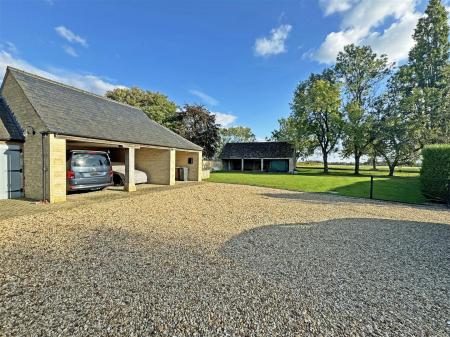 Car Port, Front Garden & Dutch Barn