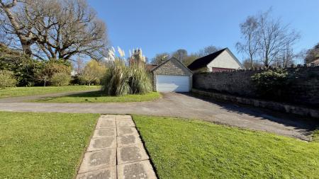 Double garage and pa