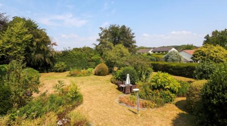 Rear garden elevated