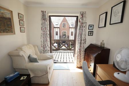 French doors onto ba