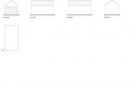 Proposed Garage Elevations and Floor Plans (Plots