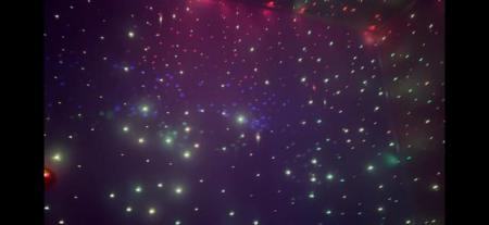 Hot tub star lights night view