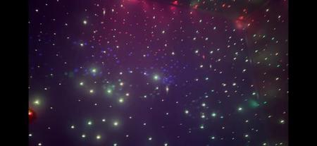 Hot tub star lights night view