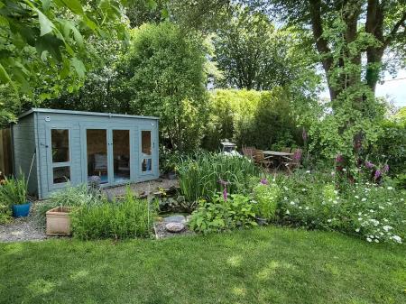 Pond and summer house