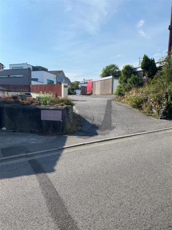 Entrance to garages
