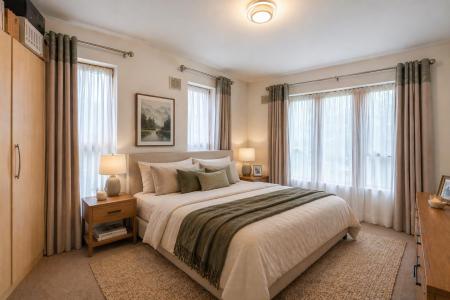 Bedroom virtually staged for illustrative purposes