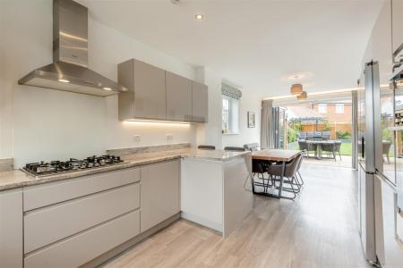 Kitchen into Dining/Family Room