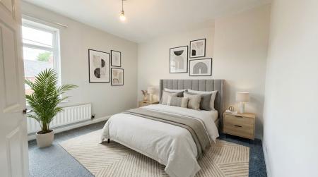 Bedroom Two - This image has been virtually staged using AI to show potential layout and furnishings