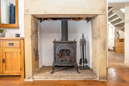 Dining Kitchen Fireplace